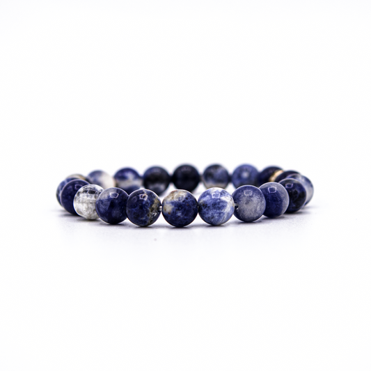 Natural Blue Stone Bead Bracelet